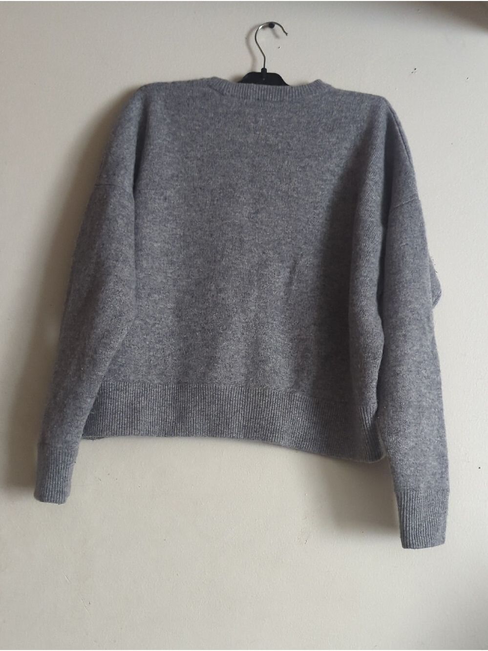 Club Monaco Cashmere Blend Grey Crewneck Women’s Sweater - Picture 3 of 7